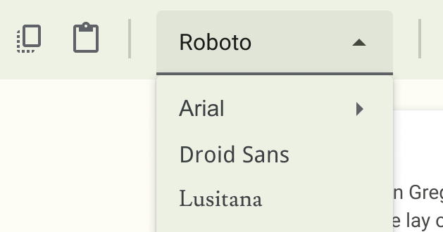 Dropdown Button Form Field demo