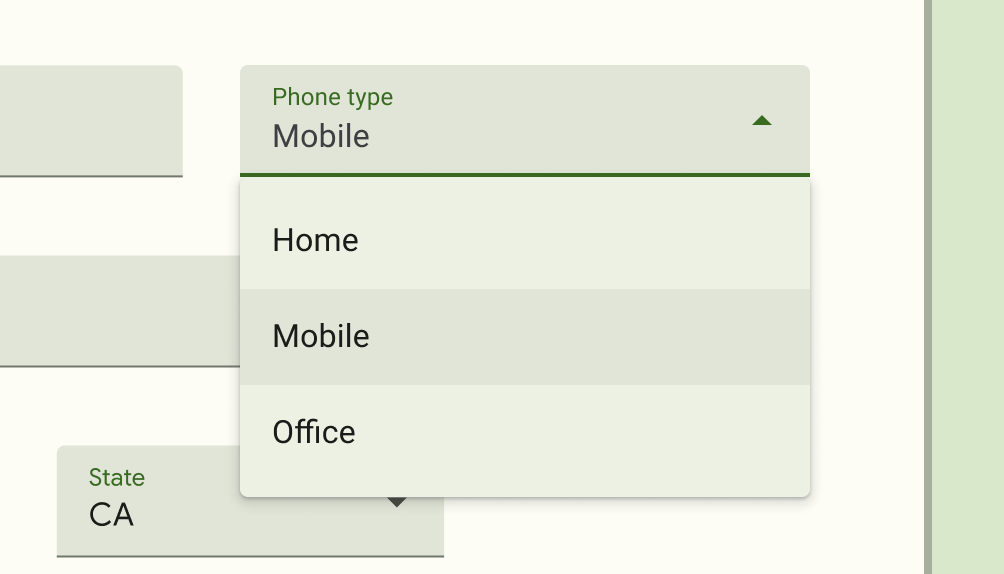 Dropdown Button demo